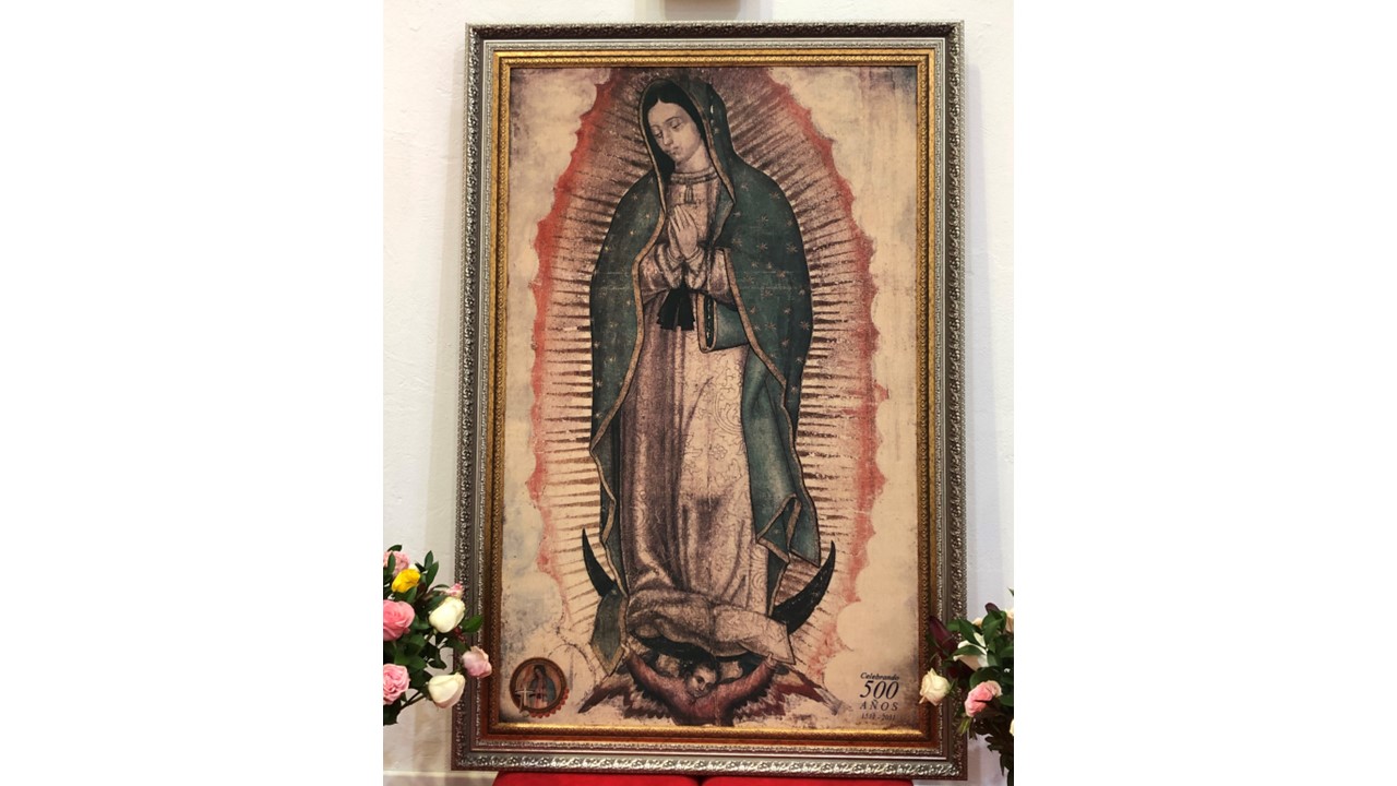 Réplica del cuadro de la Virgen de Guadalupe en Bogotá