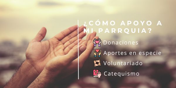 Banner cómo apoyar a mi parroquia