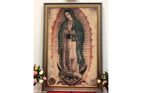 Réplica del cuadro de la Virgen de Guadalupe en Bogotá